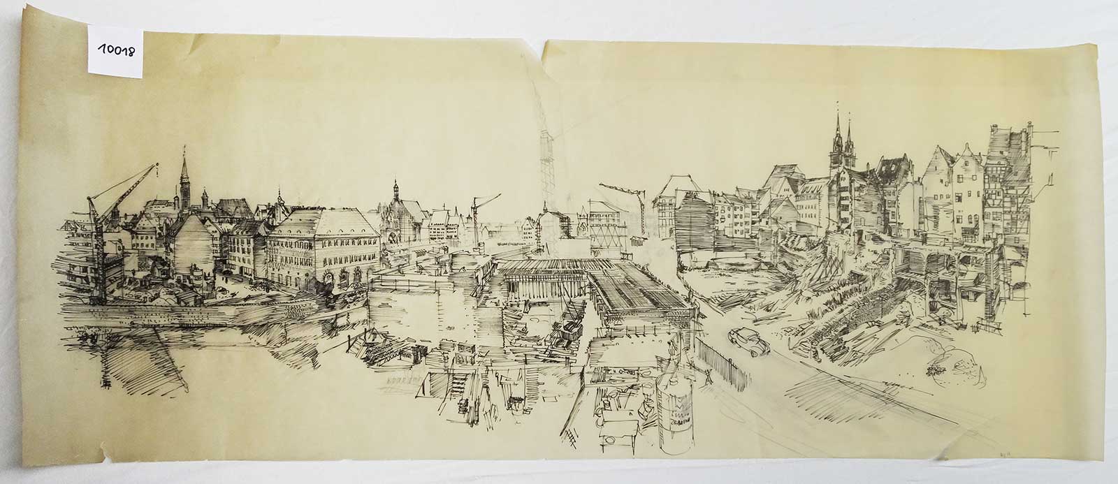 City Building Site | felt pen drawing | Friedrich Neubauer