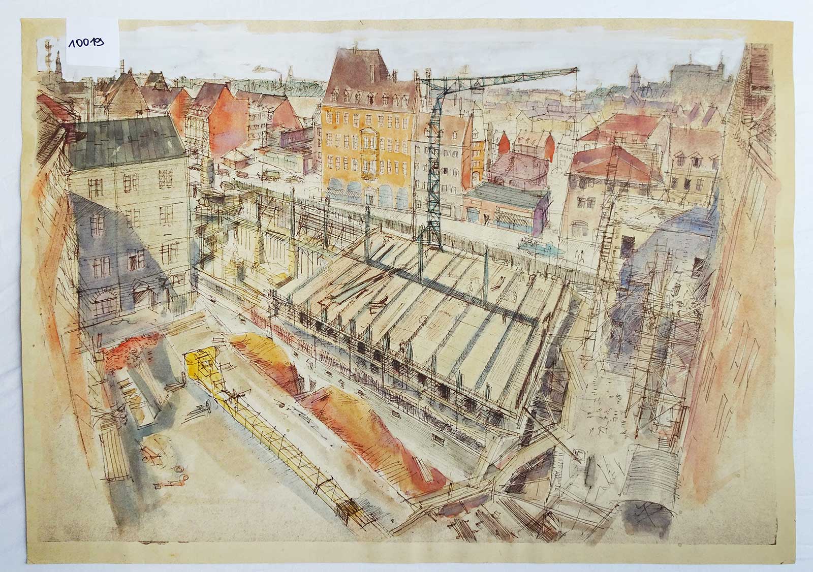 Construction of the City Drainage | copy coloured | Friedrich Neubauer