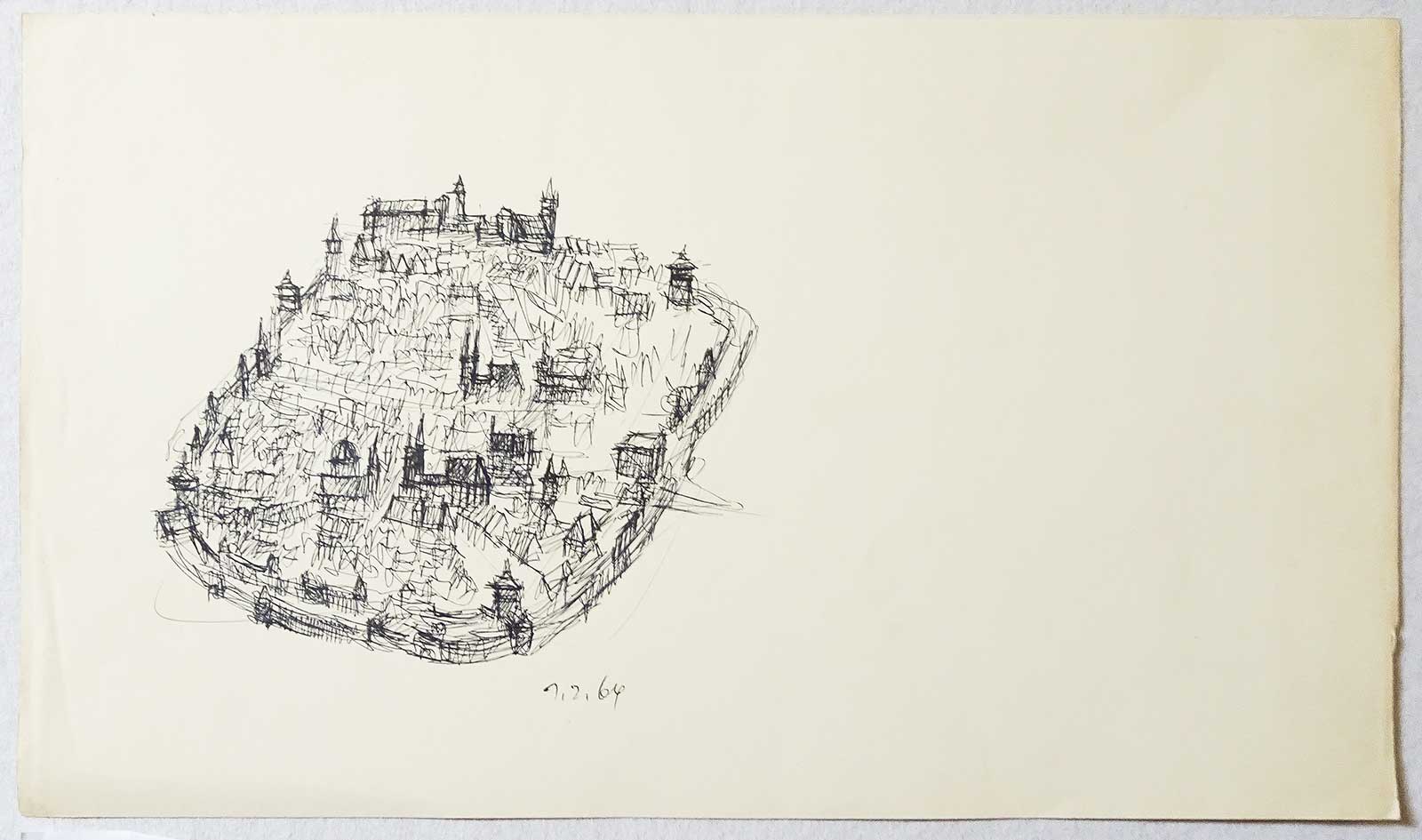Old City of Nuremberg | ballpoint pen | Friedrich Neubauer