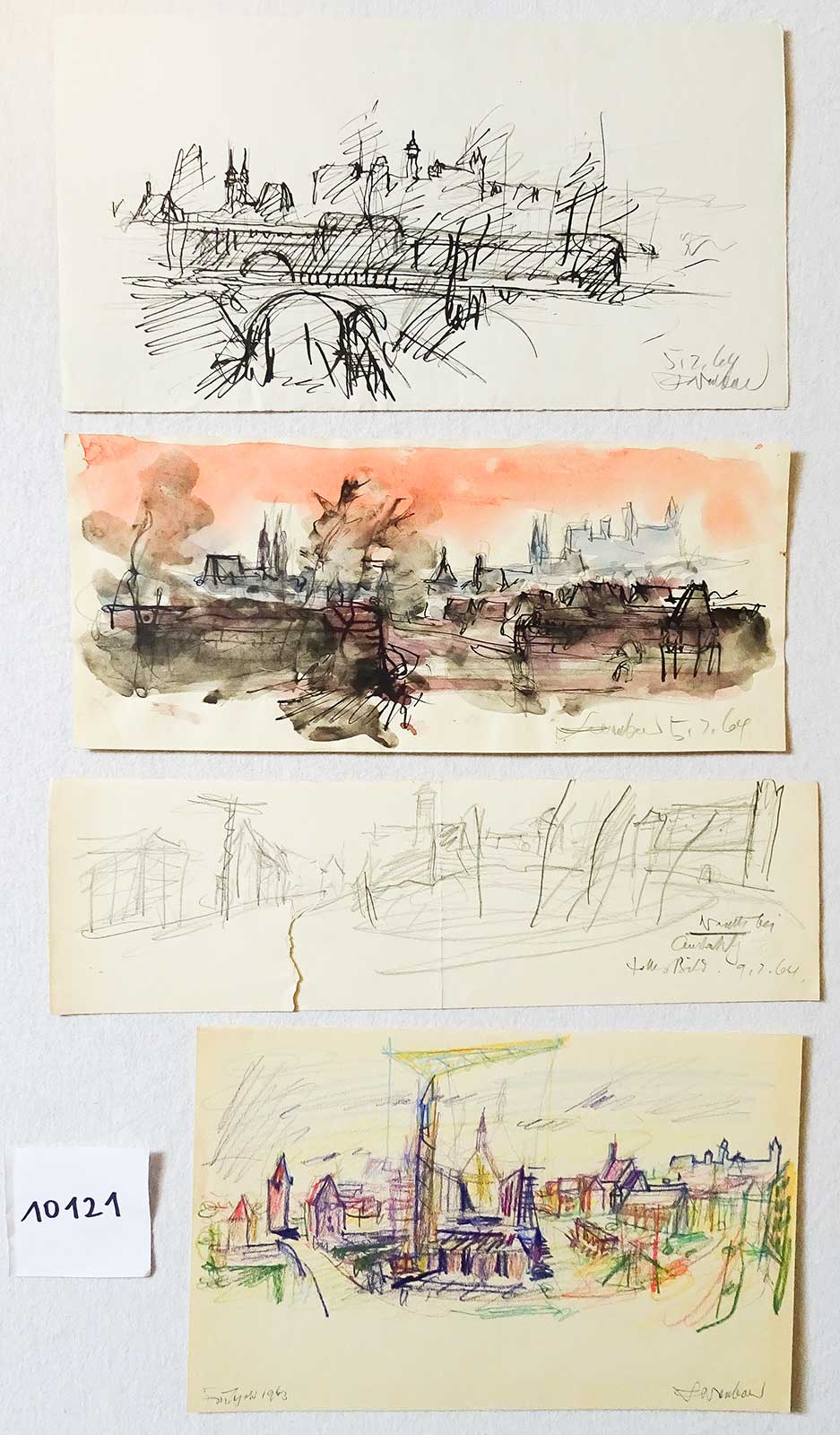 Several Scetches | color pencil/ink | Friedrich Neubauer