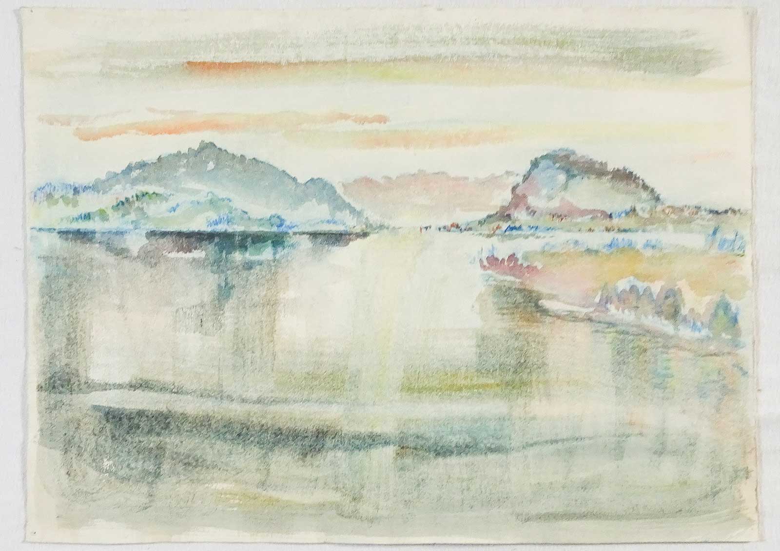 Mountain Lake | chalk colored | Friedrich Neubauer